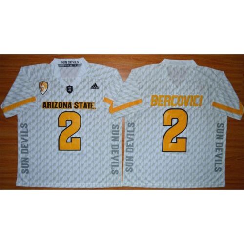 6861d9211f58b_1 Sun Devils #2 Mike Bercovici White New Stitched NCAA Jersey