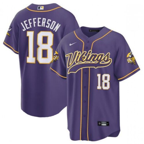 6861d93c2e007_1 Men's Minnesota Vikings #18 Justin Jefferson Purple Cool Base Stitched Baseball Jersey