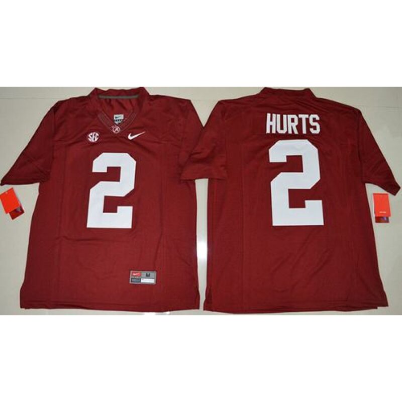 6861d95d2af2d_1 Crimson Tide #2 Jalen Hurts Red Limited Stitched NCAA Jersey