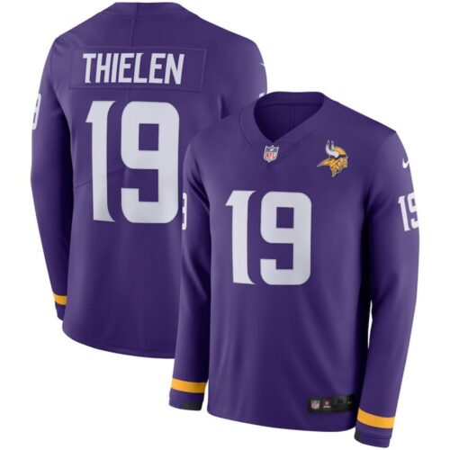 6861d9640741c_1 Men's Minnesota Vikings#19 Adam Thielen Purple Therma Long Sleeve Stitched NFL Jersey