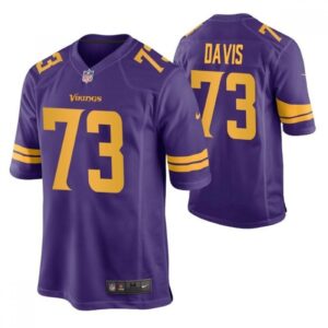 6861d96745246_1 Men's Minnesota Vikings #73 Jesse Davis Purple Color Rush Stitched Jersey