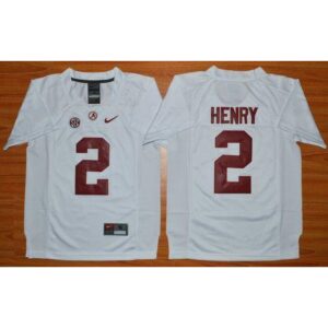 6861d99634d41_1 Crimson Tide #2 Derrick Henry White Stitched Youth NCAA Jersey