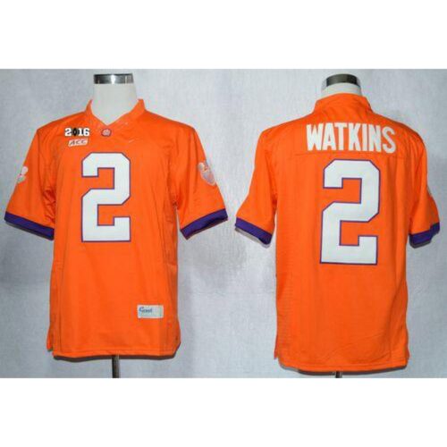 6861d9addc608_1 Tigers #2 Sammy Watkins Orange Limited 2016 College Football Playoff National Championship Patch Stitched NCAA Jersey