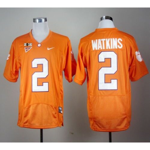 6861d9b7aad9e_1 Tigers #2 Sammy Watkins Orange Pro Combat 2016 College Football Playoff National Championship Patch Stitched NCAA Jersey