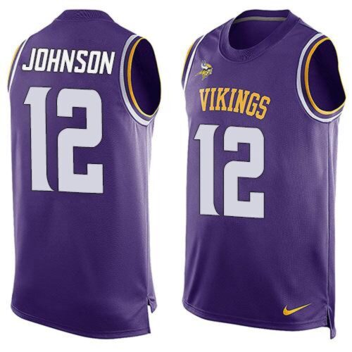 6861d9c2e2f78_1 Vikings #12 Charles Johnson Purple Team Color Men's Stitched NFL Limited Tank Top Jersey