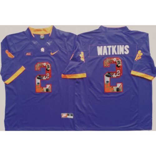 6861d9c4b4a11_1 Tigers #2 Sammy Watkins Purple Player Fashion Stitched NCAA Jersey
