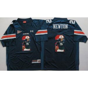6861d9ce22871_1 Tigers #2 Cam Newton Blue Player Fashion Stitched NCAA Jersey