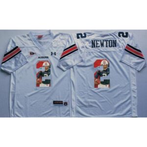 6861d9dd9d77c_1 Tigers #2 Cam Newton White Player Fashion Stitched NCAA Jersey