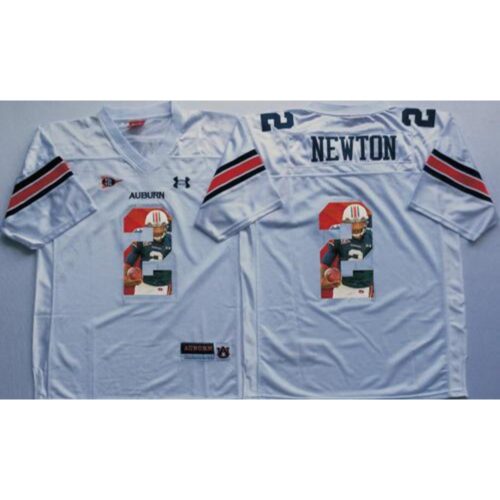 6861d9dd9d77c_1 Tigers #2 Cam Newton White Player Fashion Stitched NCAA Jersey