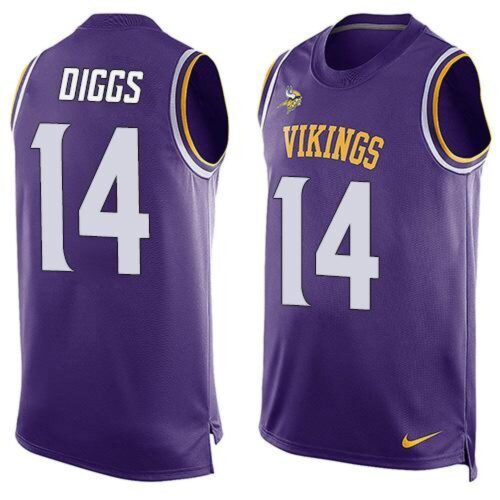 6861d9dde1549_1 Vikings #14 Stefon Diggs Purple Team Color Men's Stitched NFL Limited Tank Top Jersey