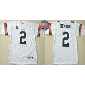 6861d9e0e30fd_1 Tigers #2 Newton New White 2014 BCS Bowl Patch Stitched NCAA Jersey