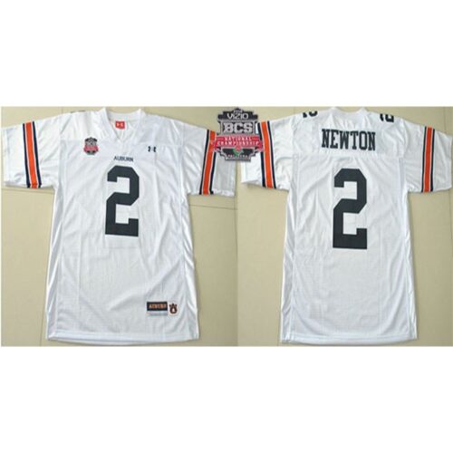 6861d9e0e30fd_1 Tigers #2 Newton New White 2014 BCS Bowl Patch Stitched NCAA Jersey