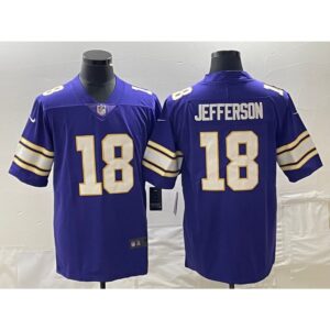 6861d9e871d72_1 Men's Minnesota Vikings #18 Justin Jefferson Purple Vapor Untouchable Limited Stitched Jersey