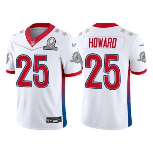 6861da2d23144_1 Men's Miami Dolphins #25 Xavien Howard 2022 White AFC Stitched Jersey