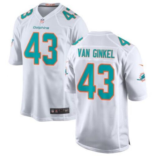 6861da30c3c33_1 Men's Miami Dolphins #43 Andrew Van Ginkel White Stitched Football Jersey
