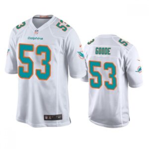 6861da4213113_1 Men's Miami Dolphins #53 Cameron Goode White Stitched Football Jersey