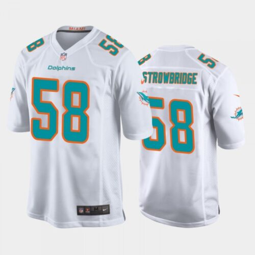 6861da497dd9b_1 Men's Miami Dolphins #58 Jason Strowbridge White Stitched Jersey