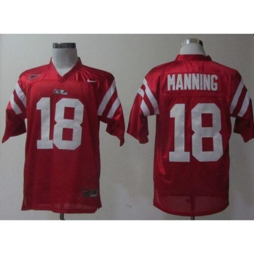 6861da4bdc43f_1 Rebels #18 Archie Manning Red Stitched NCAA Jersey