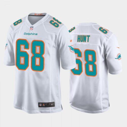 6861da506ab47_1 Men's Miami Dolphins #68 Robert Hunt White Stitched Jersey