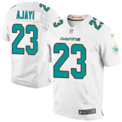 6861da6273ba6_1 Dolphins #23 Jay Ajayi White Men's Stitched NFL New Elite Jersey