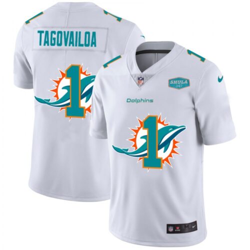 6861da71894d2_1 Men's Miami Dolphins #1 Tua Tagovailoa White 2020 Shadow Logo With 347 Shula Patch Limited Stitched Jersey