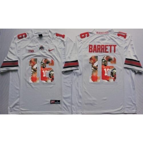 6861da79eeeae_1 Buckeyes #16 J. T. Barrett White Player Fashion Stitched NCAA Jersey