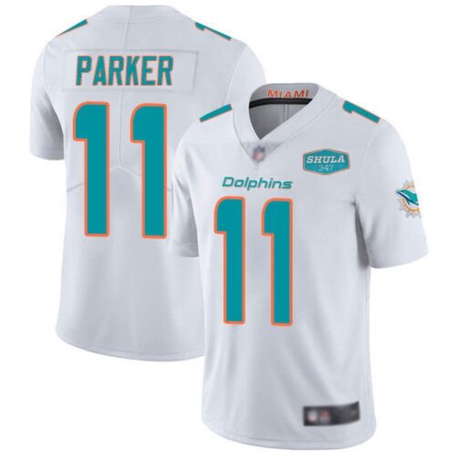 6861da7c844ef_1 Men's Miami Dolphins #11 DeVante Parker White With 347 Shula Patch 2020 Vapor Untouchable Limited Stitched NFL Jersey