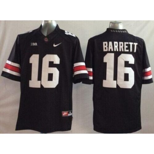 6861da7d2040e_1 Buckeyes #16 J. T. Barrett Black Stitched Youth NCAA Jersey