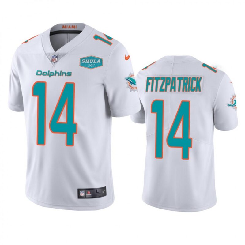 6861da8eee3ca_1 Men's Miami Dolphins #14 Ryan Fitzpatrick White With 347 Shula Patch 2020 Vapor Untouchable Limited Stitched NFL Jersey