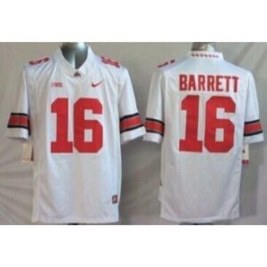 6861da91967db_1 Buckeyes #16 J. T. Barrett White Stitched Youth NCAA Jersey
