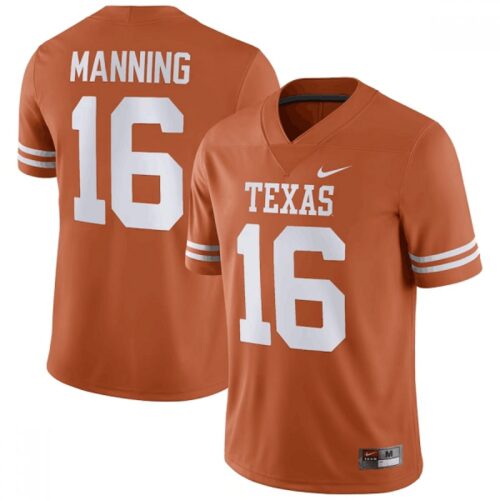 6861da94d327c_1 Men's Texas Longhorns #16 Arch Manning Orange Stitched Jersey