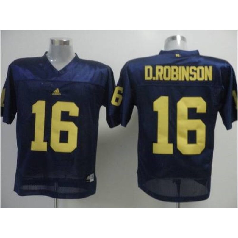 6861da981e34f_1 Wolverines #16 D.Robinson Blue Stitched NCAA Jersey