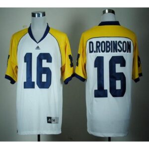 6861da9fa61e4_1 Wolverines #16 Denard Robinson White Cowboys Classic Stitched NCAA Jersey