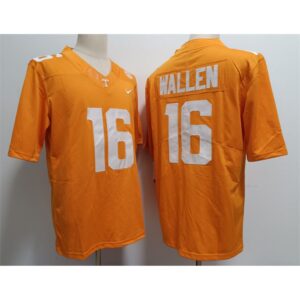 6861daac0ce3e_1 Men's Tennessee Volunteers #16 Morgan Wallen Orange Stitched Jersey