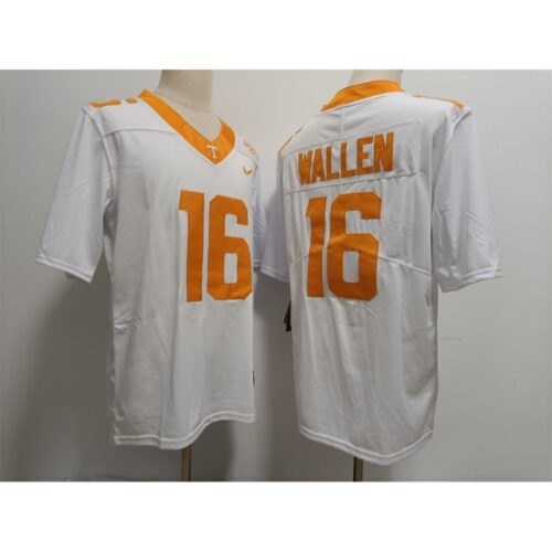 6861daaf31d3f_1 Men's Tennessee Volunteers #16 Morgan Wallen White Stitched Jersey