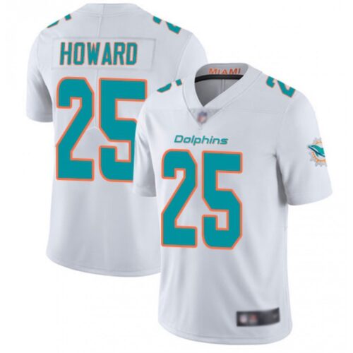 6861dab25b8a4_1 Men's Miami Dolphins #25 Xavien Howard White Vapor Untouchable NFL Limited Stitched Jersey
