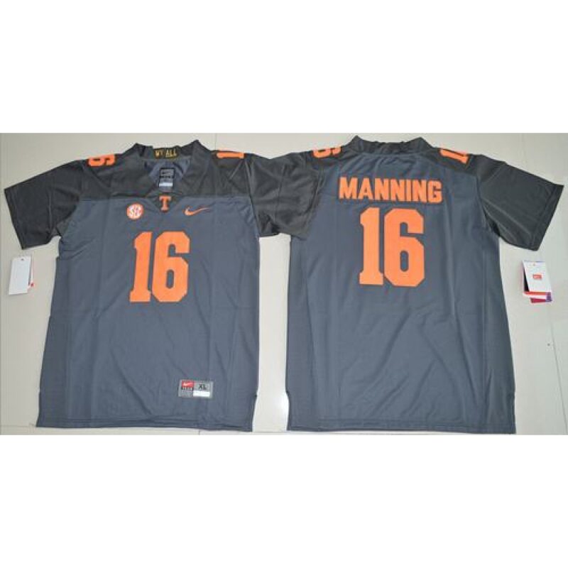 6861dab9451ad_1 Vols #16 Peyton Manning Grey Stitched Youth NCAA Jersey
