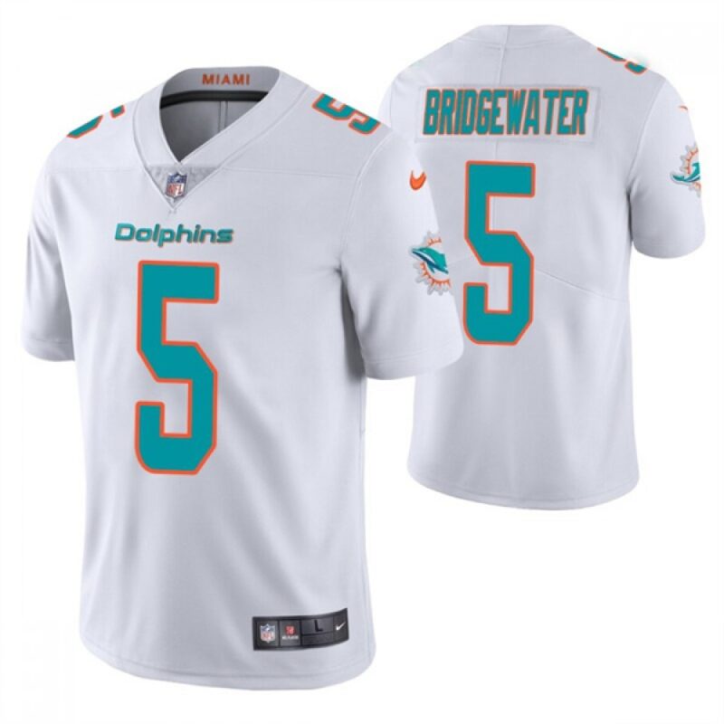 6861daca6cf11_1 Men's Miami Dolphins #5 Teddy Bridgewater White Vapor Untouchable Limited Stitched Football Jersey