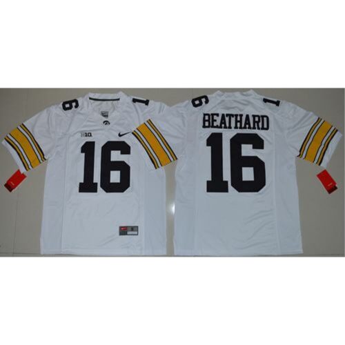 6861dad654fb4_1 Hawkeyes #16 C. J. Beathard White Stitched NCAA Jersey
