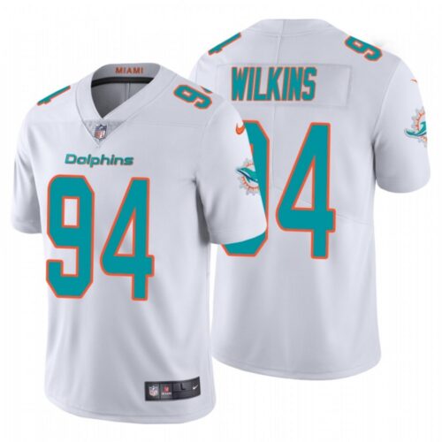 6861dae88b8af_1 Men's Miami Dolphins #94 Christian Wilkins 2020 White Vapor Limited Stitched Jersey