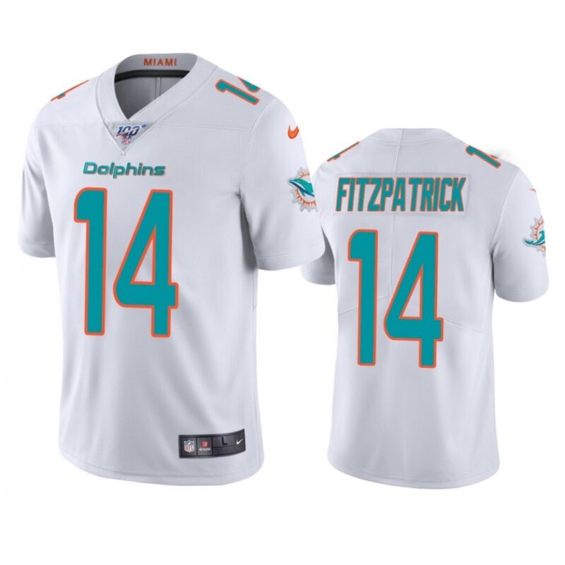 6861daebe0382_1 Men's Miami Dolphins #14 Ryan Fitzpatrick 2019 White 100th Season Vapor Untouchable Stitched NFL Jersey