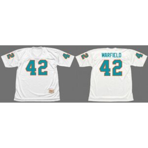 6861daef35ffc_1 Men's Miami Dolphins #42 Paul Warfield White 1972 Throwback Stitched Football Jersey
