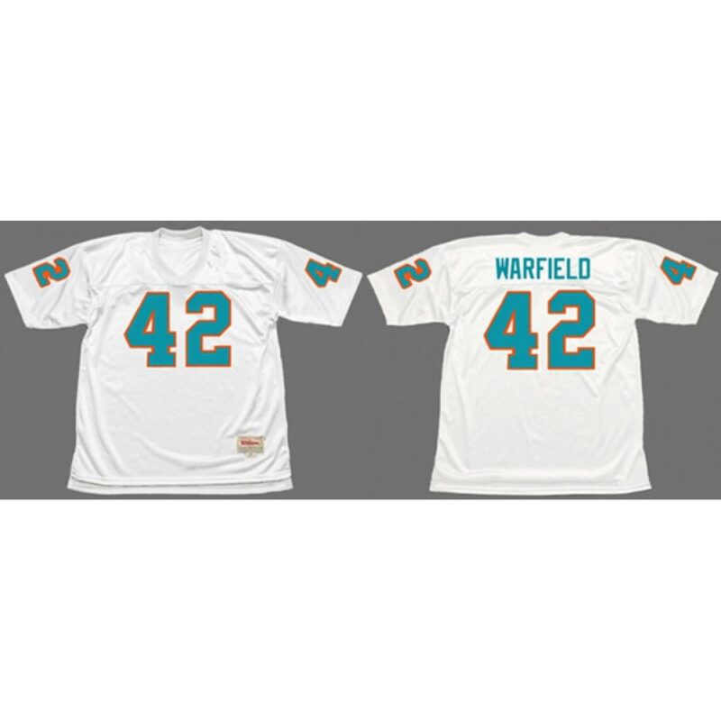 6861daef35ffc_1 Men's Miami Dolphins #42 Paul Warfield White 1972 Throwback Stitched Football Jersey