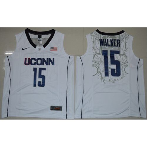 6861dafa8d46d_1 Huskies #15 Kemba Walker White Basketball Stitched NCAA Jersey