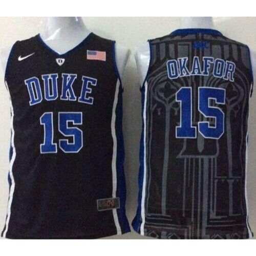 6861db03d12e0_1 Blue Devils #15 Jahlil Okafor Black Basketball Stitched NCAA Jersey