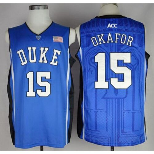 6861db0a1fbbf_1 Blue Devils #15 Jahlil Okafor Blue Basketball Stitched NCAA Jersey