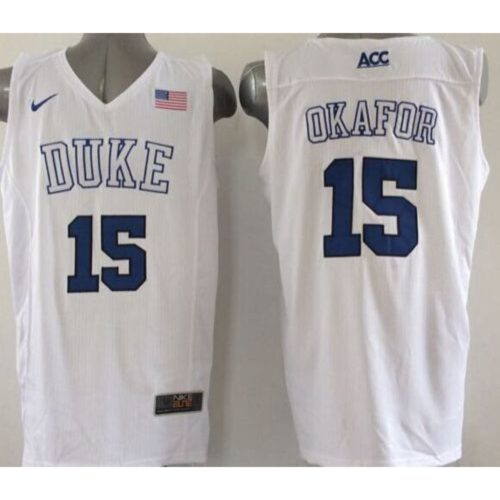 6861db143169b_1 Blue Devils #15 Jahlil Okafor White Basketball Elite Stitched NCAA Jersey