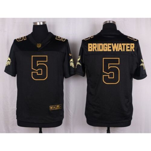 6861db1799a55_1 Vikings #5 Teddy Bridgewater Black Men's Stitched NFL Elite Pro Line Gold Collection Jersey