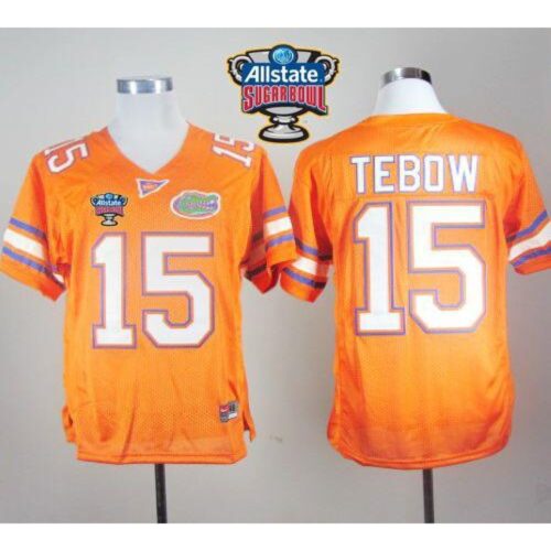 6861db4dbff86_1 Gators #15 Tim Tebow Orange Allstate Sugar Bowl Stitched NCAA Jersey
