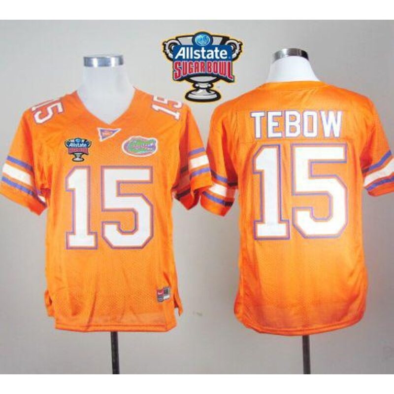 6861db4dbff86_1 Gators #15 Tim Tebow Orange Allstate Sugar Bowl Stitched NCAA Jersey